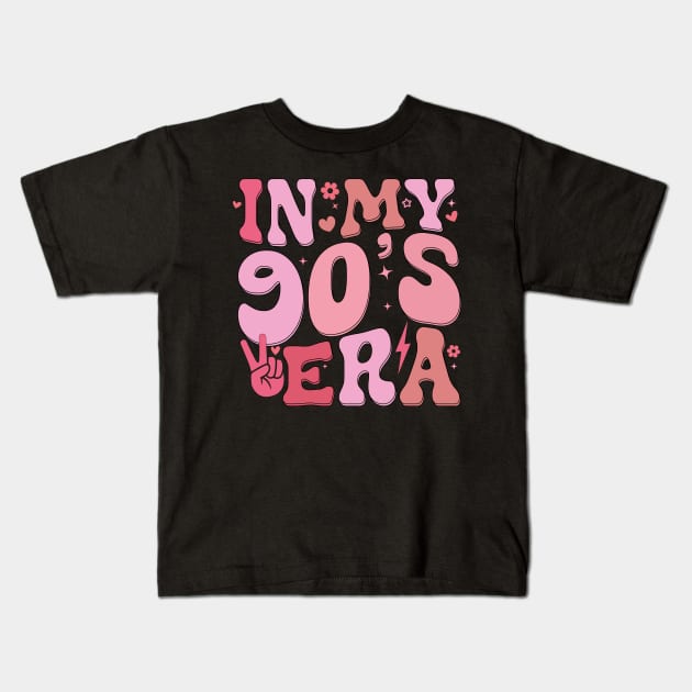 In My Nineties Era 90th Birthday Funny In My 90's Era Kids T-Shirt by abdelmalik.m95@hotmail.com